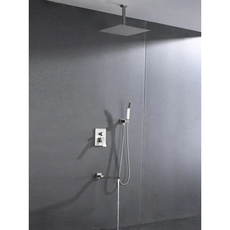 

Ceiling Mounted Shower System Combo Set with Handheld and 16"Shower head