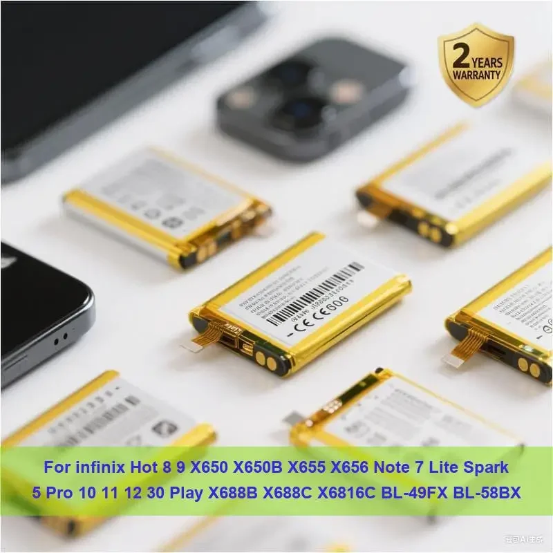 

Аккумулятор для infinix Hot 8 9 X650 X650B X655 X656 Note 7 Lite Spark 5 Pro 10 11 12 30 Play X688B X688C X6816C BL-49FX BL-58BX
