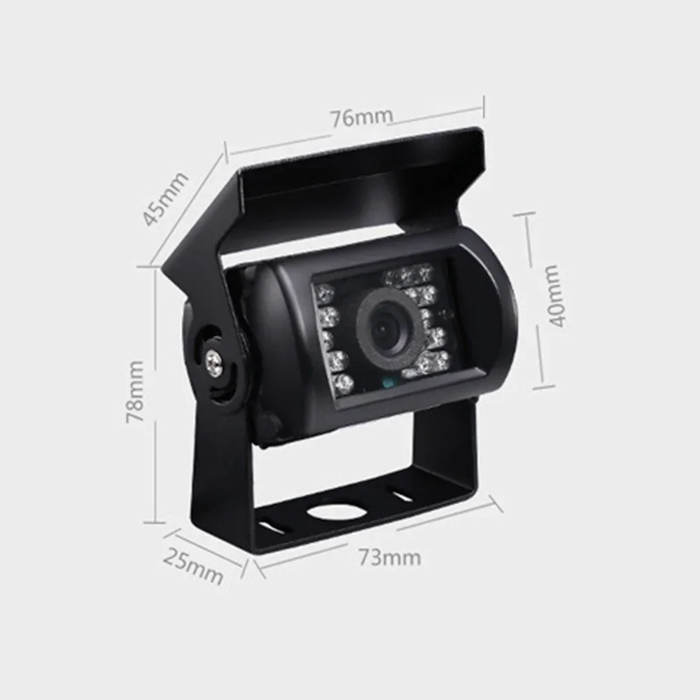 كاميرا الرؤية الخلفية لشاحنة Bileeko 18 LED للرؤية الليلية احتياطية مقاومة للماء ومضادة للصدمات لالتقاطات مقطورة الشاحنة RV