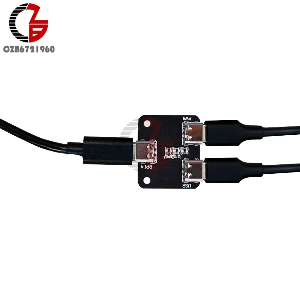 USB Power Splitter for Raspberry Pi BliKVM PiKVM KVM Type-c Interface Power Distributor for Raspberry Pie 4 Usb 1/2 Module