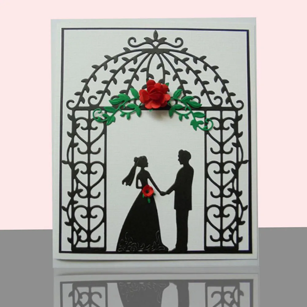 Wedding Newlyweds Background 2022 New Arrivals Cutting Die Scrapbooking Decoration Embossed Album Card Making DIY Handicrafts