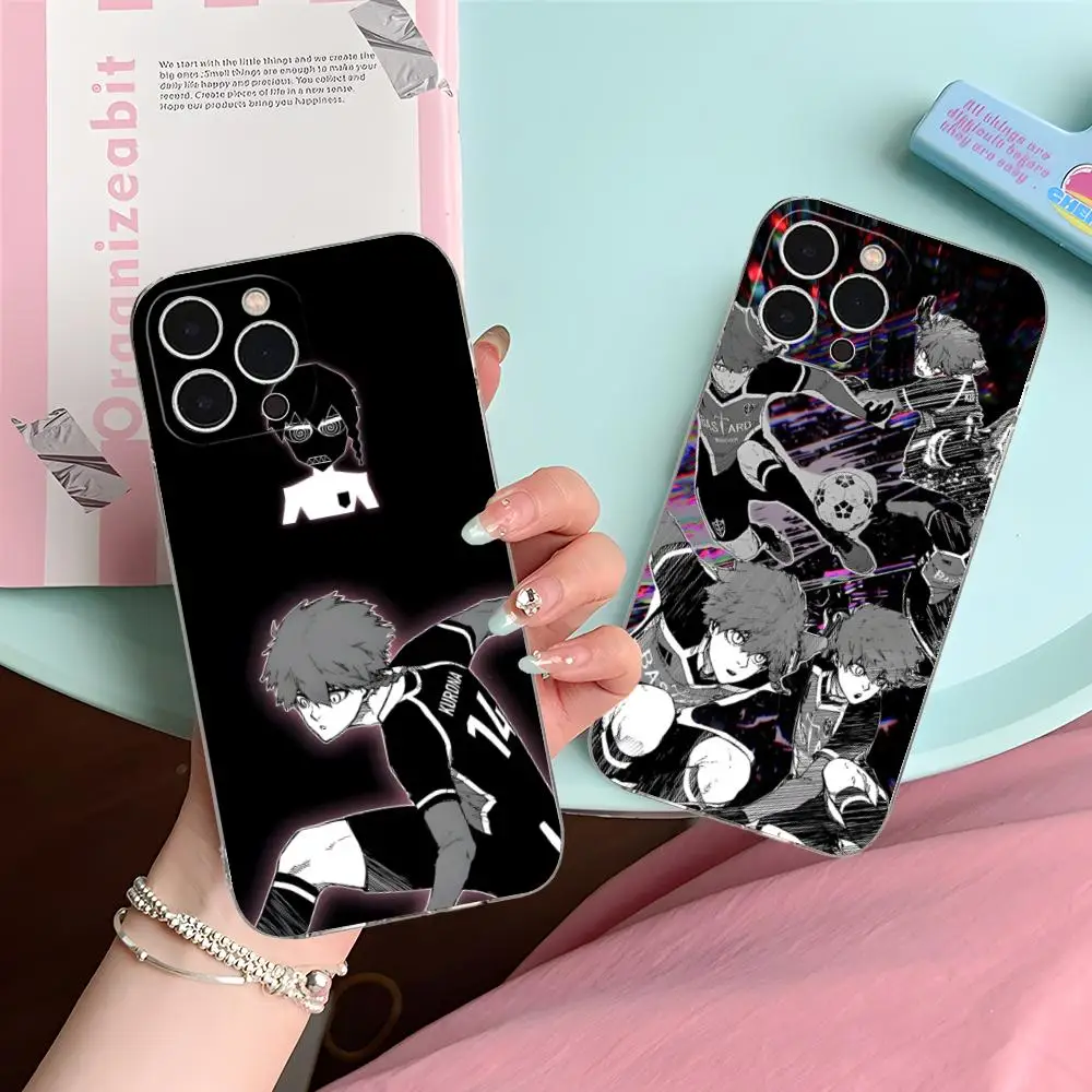 Чехол для телефона Kurona Ranze с синим замком для iPhone 16, 15, 14, 13, 12, 11 X XR XS 8 6 Pro Max Plus, мини-прозрачный цветной чехол с принтом, роскошный