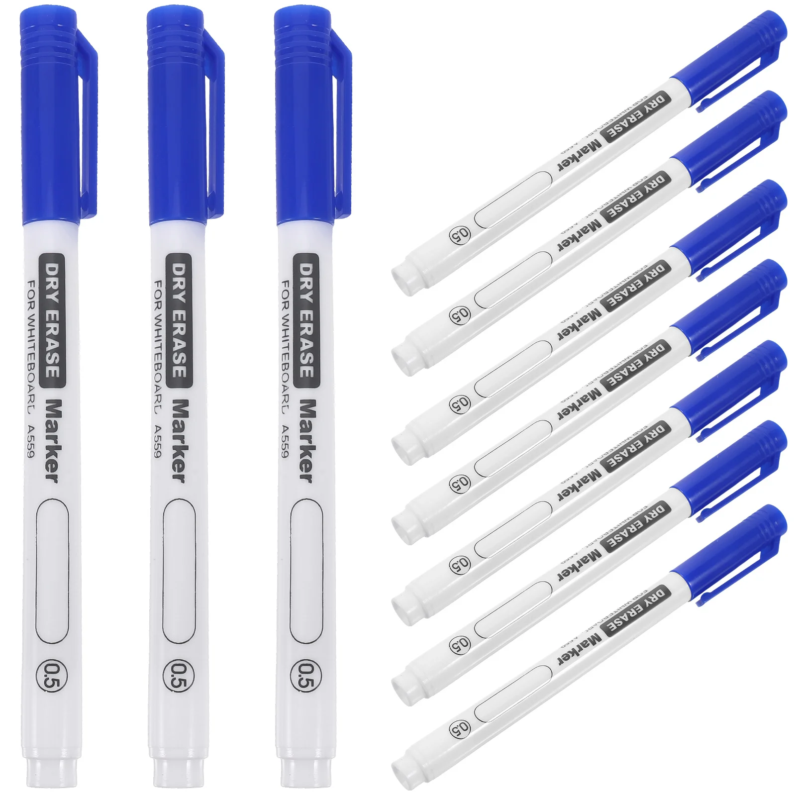 10 pçs 5mm marcadores de quadro branco ponta fina seco apagável material escolar marcador professor marca caneta para mesa