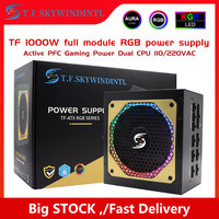 1000W ATX PC Power Supply LED Fan RGB PSU Fully Modular 90-264V 20+4PIN Ultra-Quiet for Desktop Computer Server
