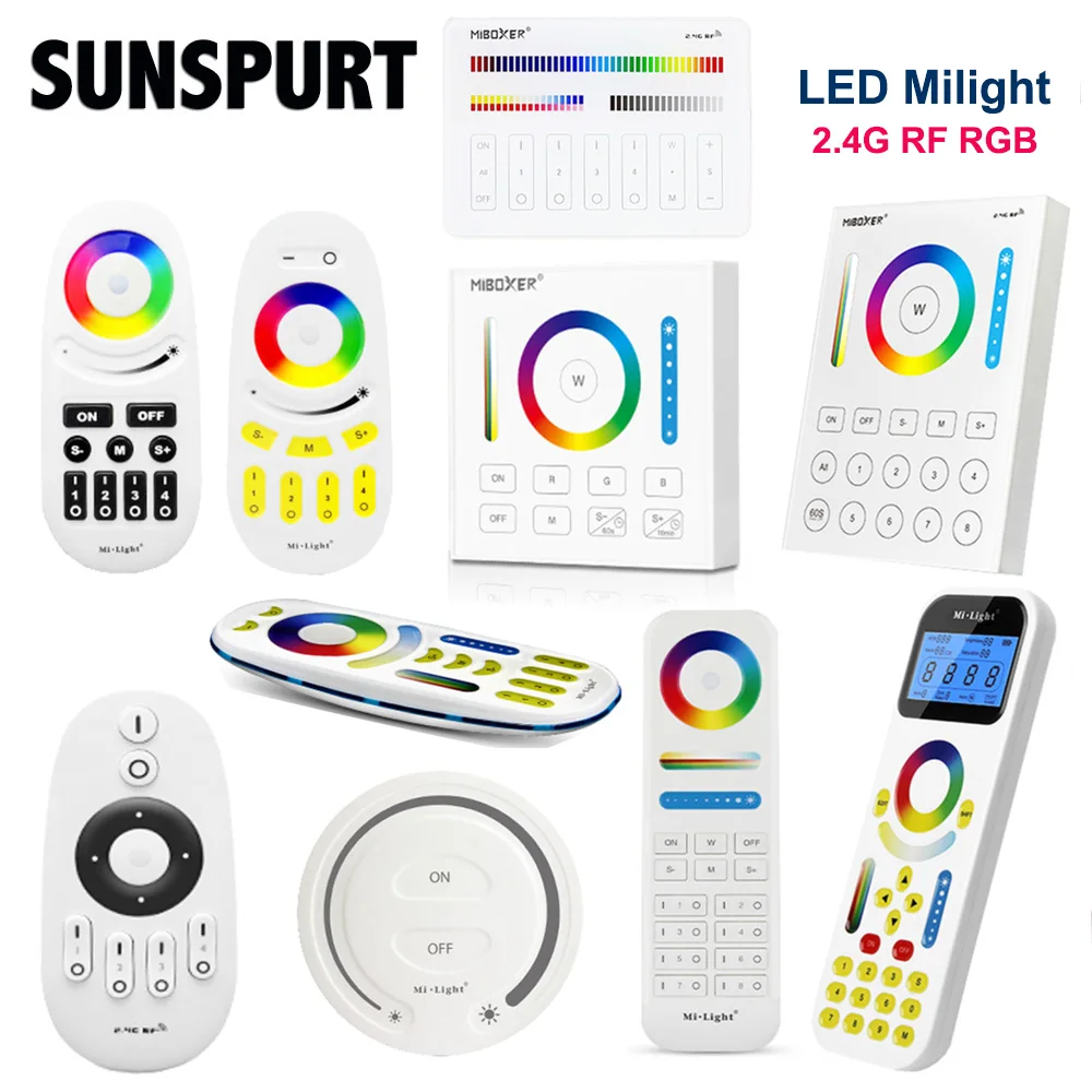 milight controlador remoto sem fio rgb ww dimmer 24g fut007 fut087 fut089 fut090 fut092 fut095 fut096 fut099 b0 b4 b8 m4 01