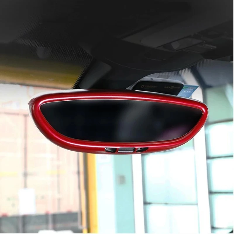 Para porsche cayenne macan panamera carro-estilo interior espelho retrovisor quadro decorativo capa guarnição acessórios automóveis adesivo