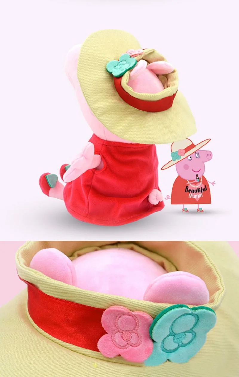 30 CM Peppa Pig Plüsch Puppe Schwein Vater Mutter Modell kinder Spielzeug Cartoon Nette Anime Figur George Kinder Weihnachten geschenke – Detail 16