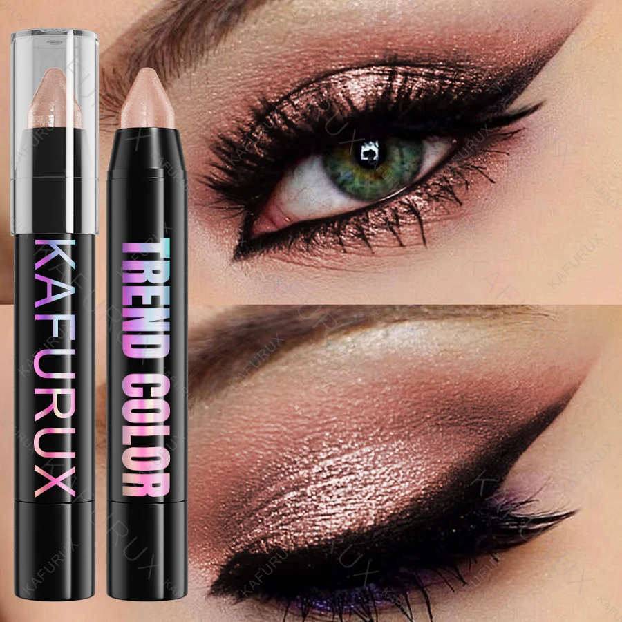 21 Colors Glitter Eyeshadow Pencil Waterproof Pearlescent Matte Nude Eye Shadow Korean Makeup Gift Blue Brown Pen Tool