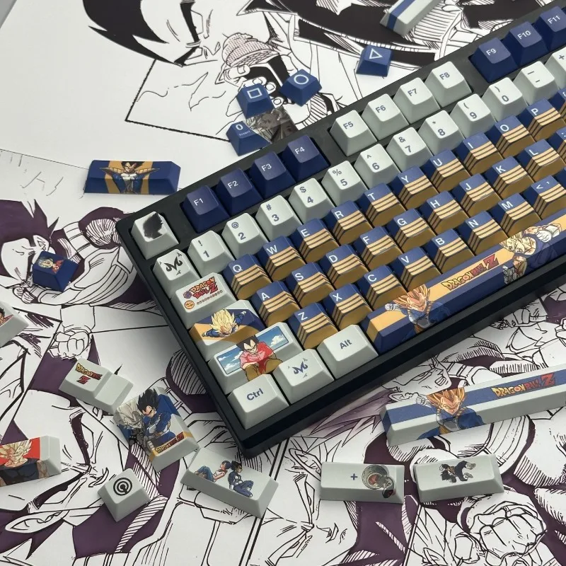 ملحقات الكمبيوتر الطرفية لعبة دراغون بول غطاء لوحة المفاتيح فيغيتا جوكو الأصلي 143 غطاء المفاتيح PB أنيمي نمط غطاء لوحة المفاتيح #3