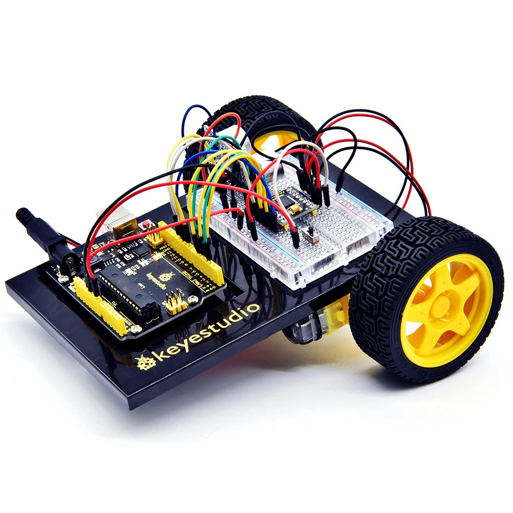 Keyestudio REV4 Board Platform Ultimate Starter  Robot Car Kit For Little Inventor (Zero-based Learning Arduino Robot) DIY Kit