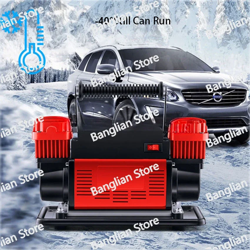 Portable Air Compressor Tire Inflator Car Dual-Cylinder Air Pump 780W High-Power High-Pressure Air Pump with Mechanical Watch