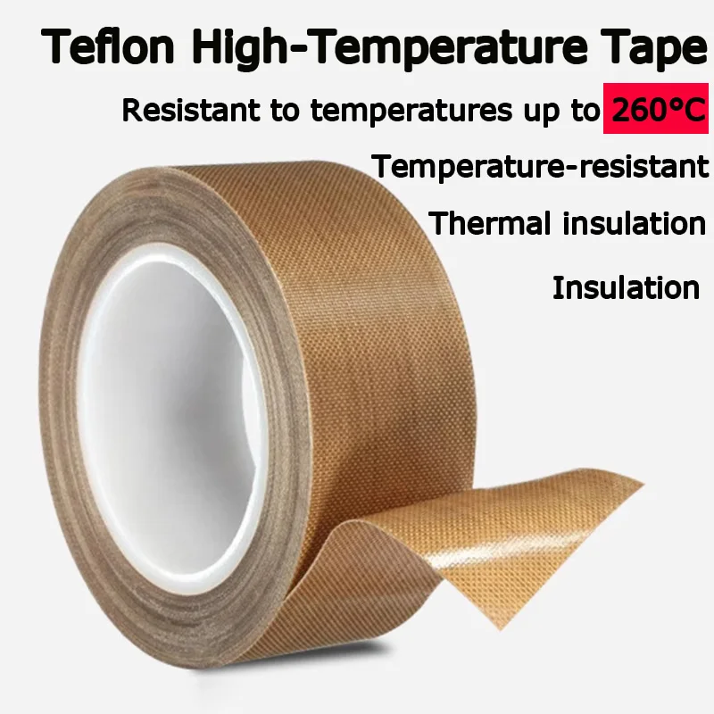 

Teflon tape, high-temperature resistant adhesive tape, heat-resistant cloth, insulating and thermal insulation fabric, sealing m