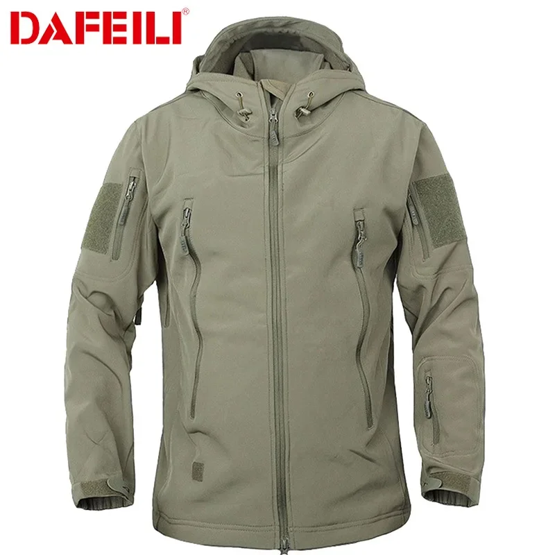 Outdoor winter tactical fleece jacket polar men's tops mountaineering double-faced windproof brushed