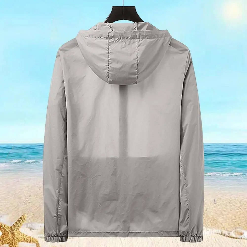 Sun Protection Skin Coat UPF 50+ UV Men Summer Sunscreen Coat Hooded Anti-UV Sun Protection Clothing Outdoor Sunscreen Jacket