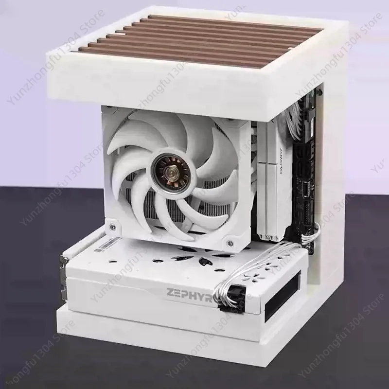 Desktop Sea View ITX Small PC Chassis Tempered Glass Side Panel Support ITX Motherboard SFX Power Supply Mini Computer Case