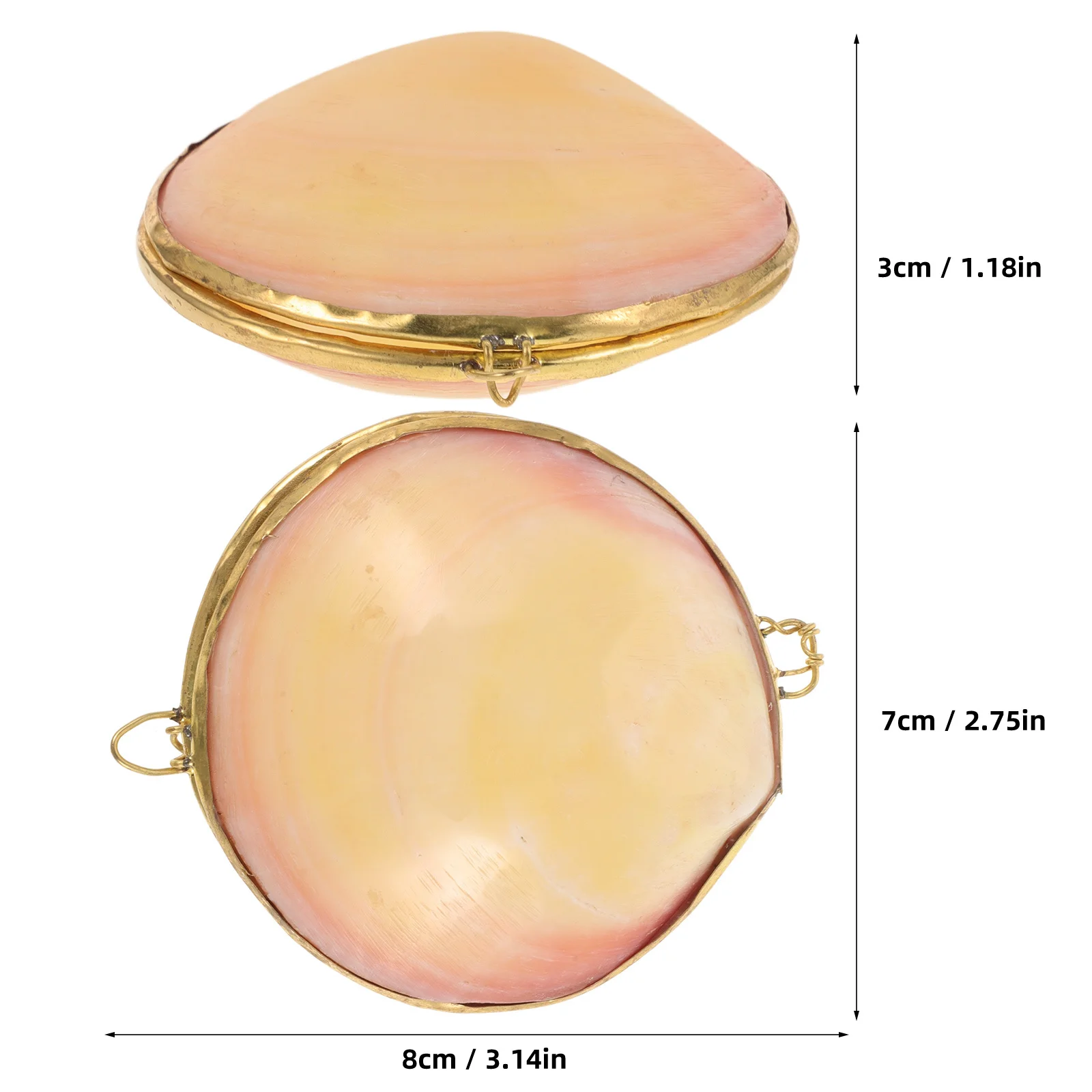 صندوق مجوهرات من الصدف حقيبة للتخزين لقلادة وسوار وأقراط منظم سطح المكتب حاوية حلية حامل مجوهرات