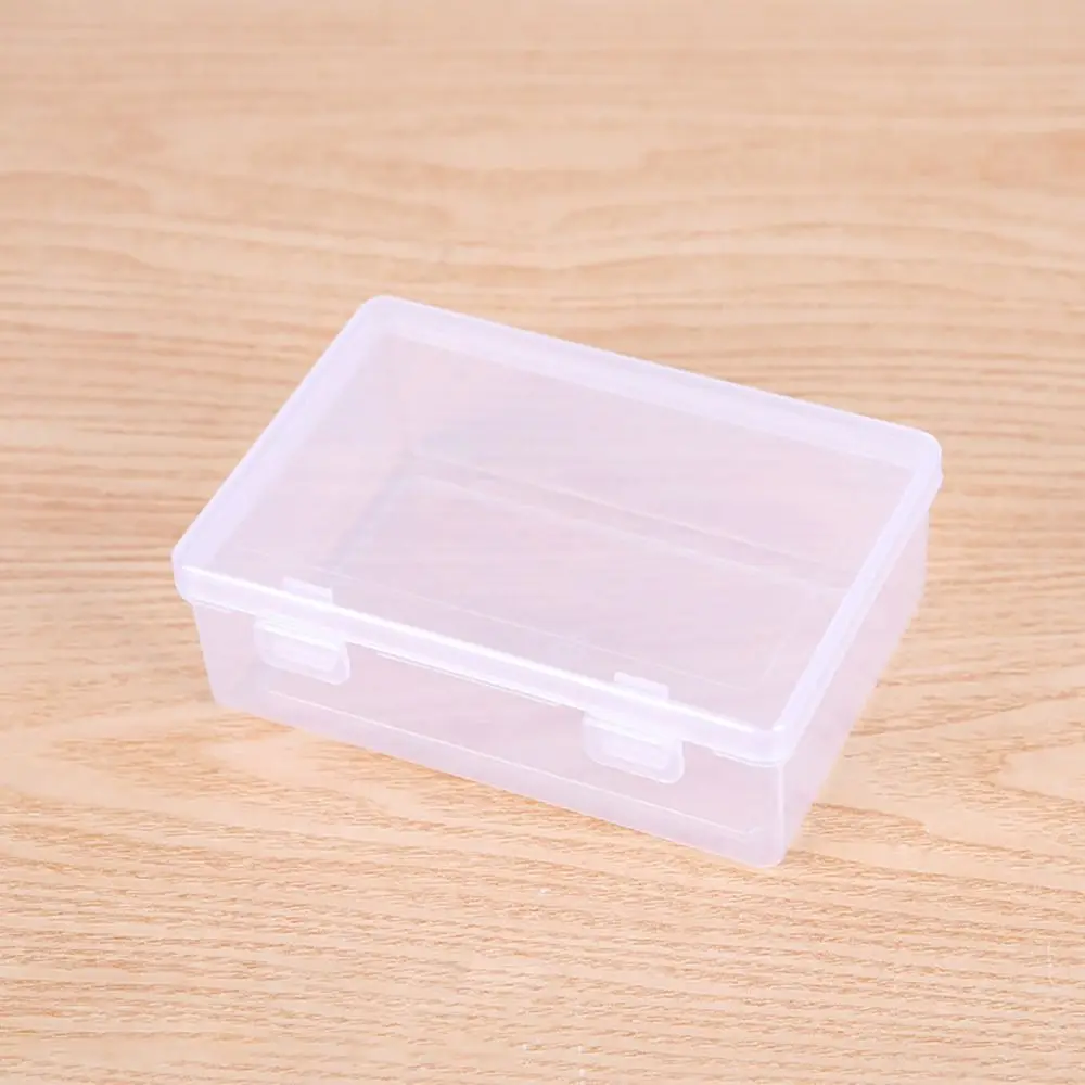 1Pcs Thickened Storage Box Transparent Portable Flip Box Small Medium Large Rectangle Plastic Case