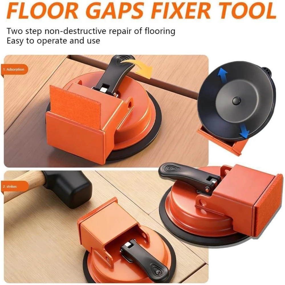 Floor Gap Fixer Tool - 12CM Heavy Duty Durable Plank Grabber Tool Reinforced Iron Slat Grabber for Vinyl And Wood Floors Repair