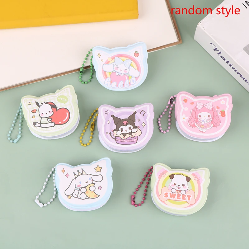 Sanrio Cute Mini Notebook Kuromi Melody Cinnamoroll Notebook New Decompression Pu Pendant Small Gift