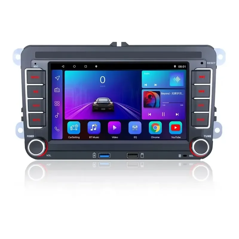 7 Inch FHD 1024 X 600 Car for DVD Player with 1+16G 2+32G CarPlay Reverse Aid for Android DSP Amplifier RGB Functions