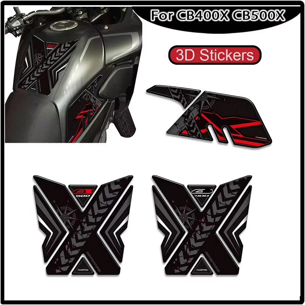 

Motorcycle Tank Pad Side Grips Gas Fuel Oil Kit Knee Stickers Decals Protector For Honda CB400X CB500X CB 400 500 CB400 CB500 X