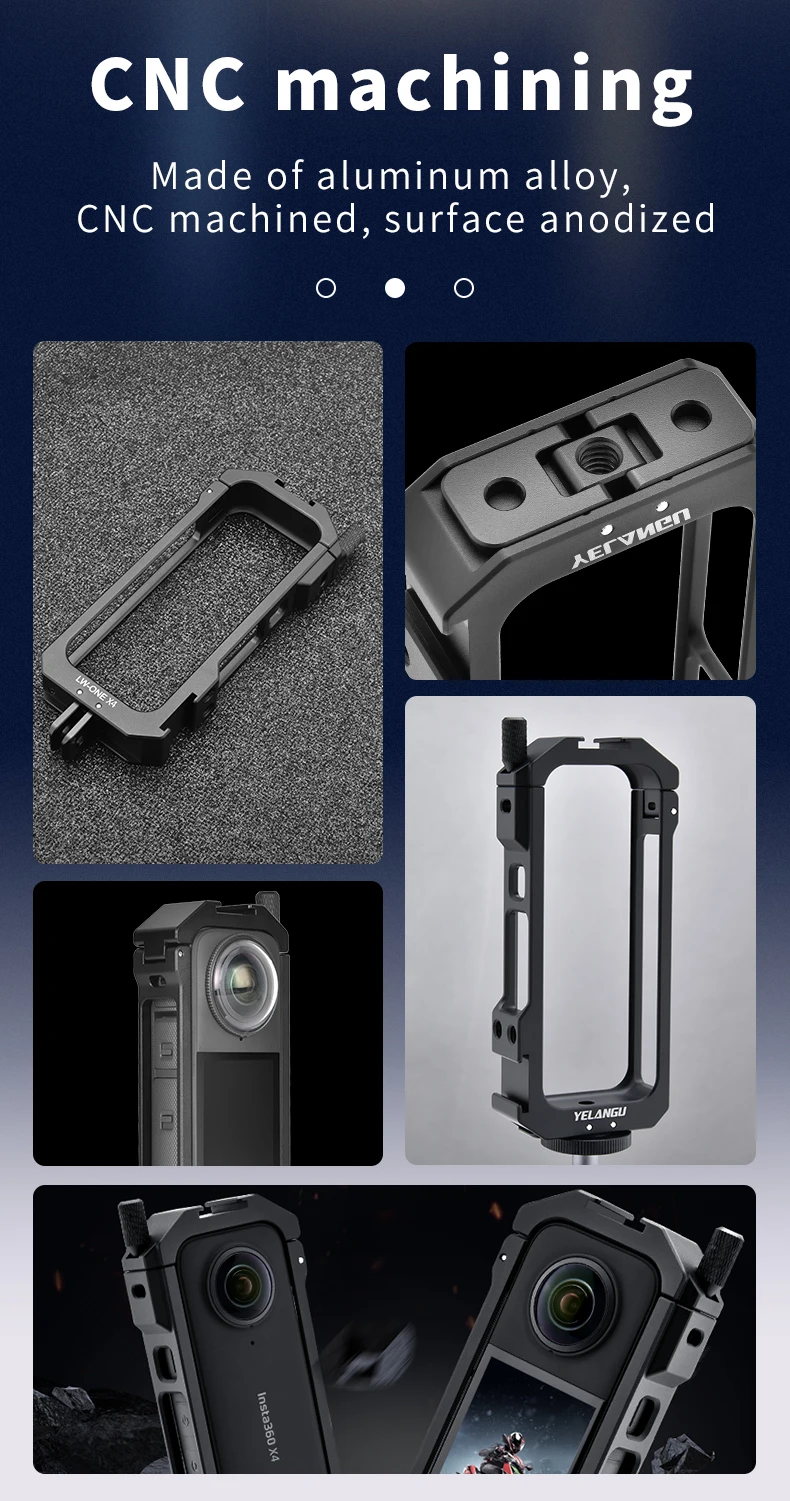 

Metal Rabbit Cage for Insta360 X4 Action Camera Accessories for Insta 360 X4 Protective Bezel Protective Case Metal Rabbit Cage