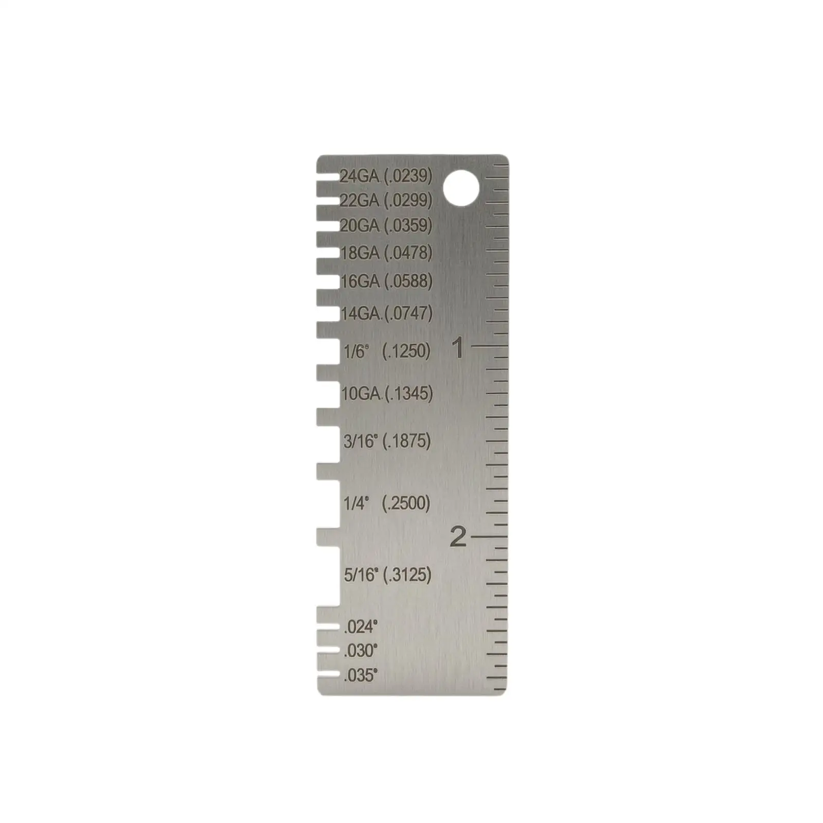 Stainless Steel Wire Gauge Template Double Sided Notched Sizing Tool for Sheet Metal and Wire Craft Gauge