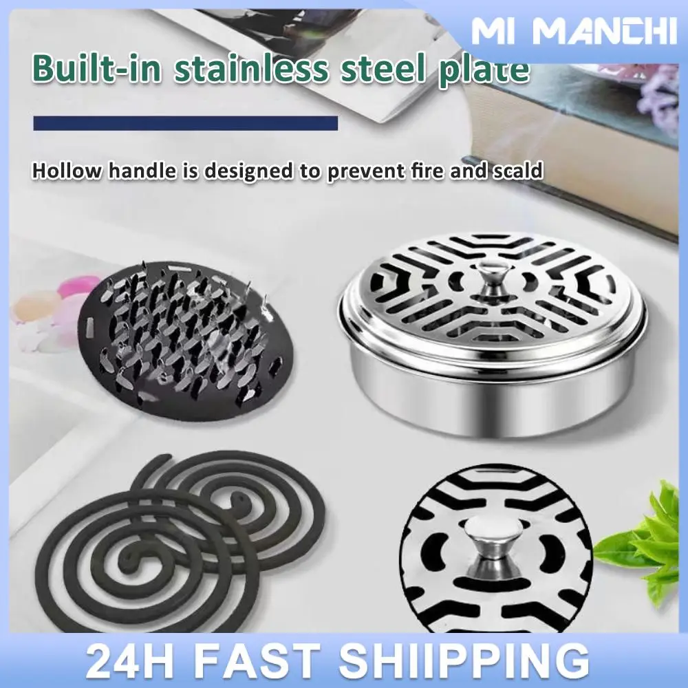 

Incense Coil Tray Anti-fire Mosquito Supplie Portable Mosquito Coils Holder Hotel Metal Repellents Rack Home Decor Garden Supply