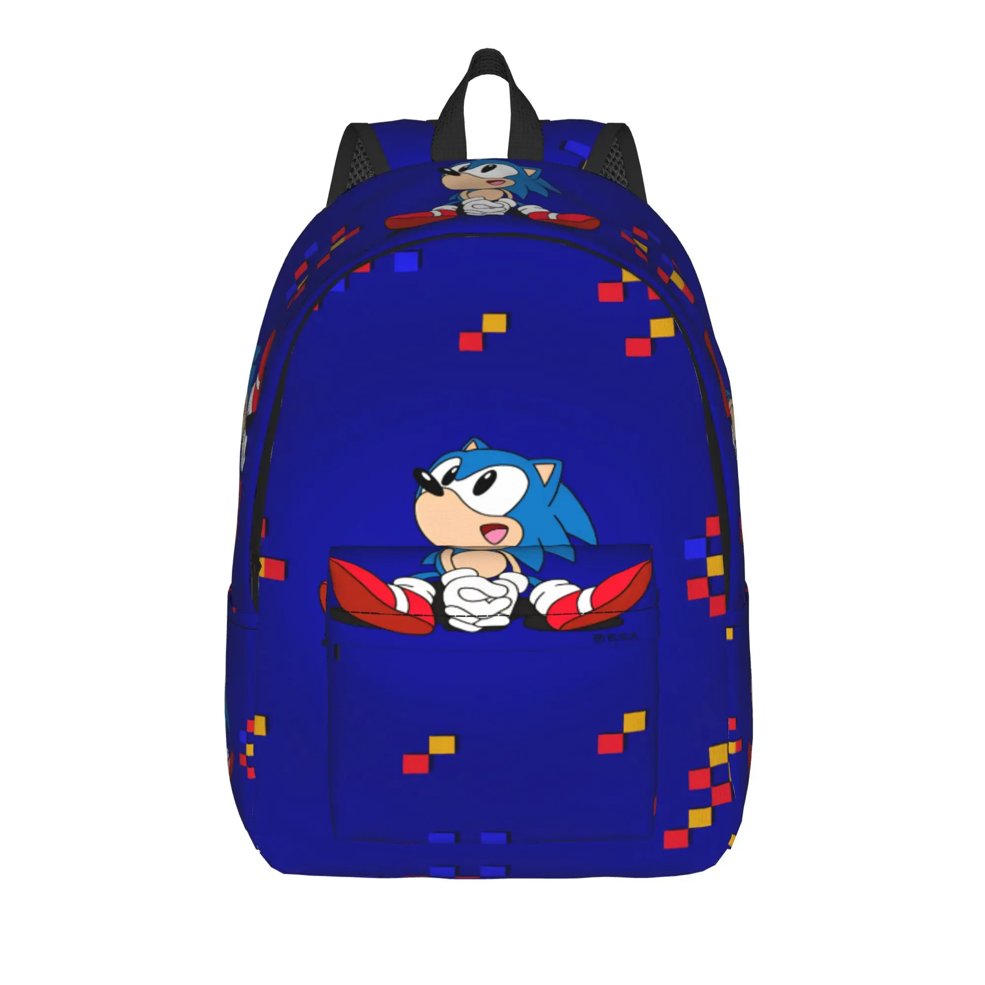 

Sonices Cartoon Game Backpack Women Men Soft Backpacks Polyester Novelty School Bags Travel Custom Rucksack