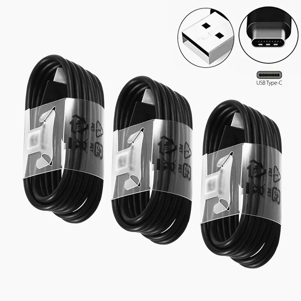 

50 шт./лот, 1,2 м (4 фута), быстрый зарядный кабель USB-C (Type-C) для Samsung S8, S10, S20, Note 10, Xiaomi