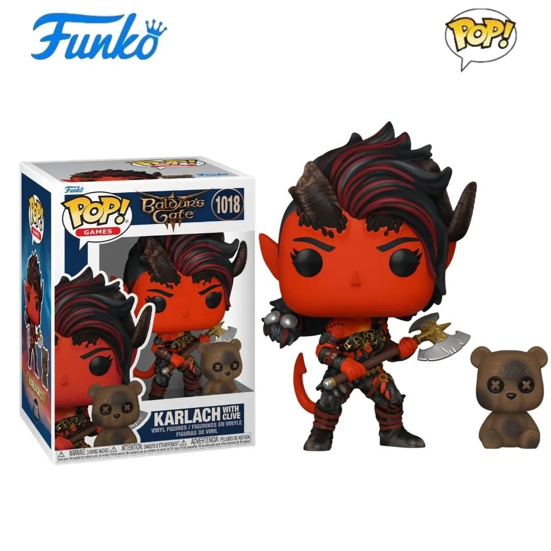 Gioco Baldur's Gate3 Figura Karlach con figure d'azione Clive # 1018 Funko Pop Figurine da collezione in edizione limitata modello giocattolo regalo