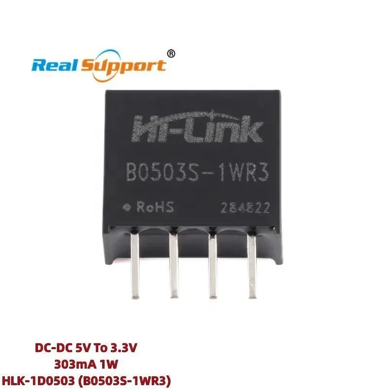 B0503S-1WR3 DC DC Isolated Micro Power Module DC- DC HLK-1D0503 5V to 3.3V 303mA 1W instead of B0503S-1WR2