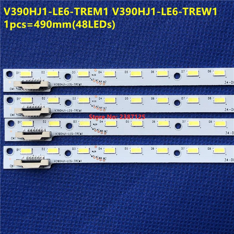 Imagem -05 - Led Strip 48 Lâmpada para Hisense 39 Polegada tv V390hj1-le6-trem1 V390hj1-le6-trew1 C420e06e01a L390h101ea-c002 Tx39as600b 39as650 49cm