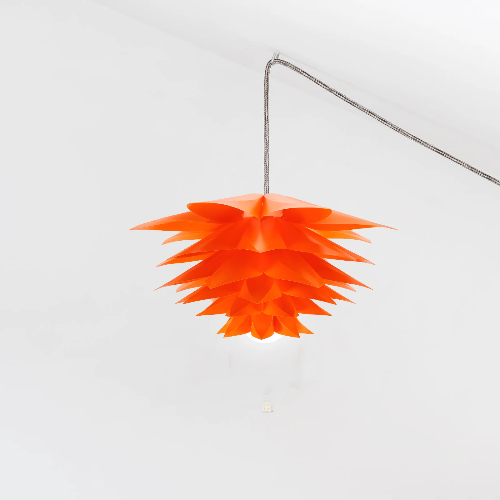 

Plastic Lampshade Lotus Chandelier Pendant Light White Easy Cleaning Decorative Home Office Garden Parties Events