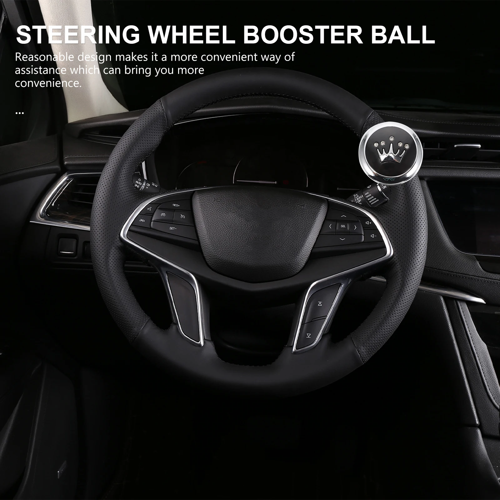 

Steering Wheel Booster Car Accessories Gentle Material Reduce Resistance Easy Install Simple Design Car Supplies ABS