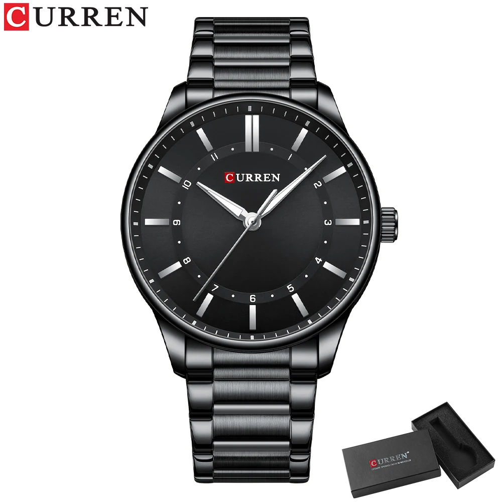 CURREN Casual Quarzuhren Männer Luxusmarke Edelstahlband Einfache Business Quarz Armbanduhren 7