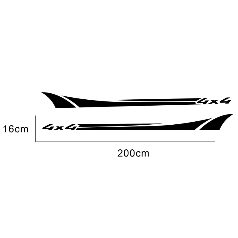 

For Nissan NAVARA NP300 D40 D23 D22 2Pcs Car Door Side Stripes Stickers Pickup 4x4 Graphic Vinyl Decals Decoration Accessories