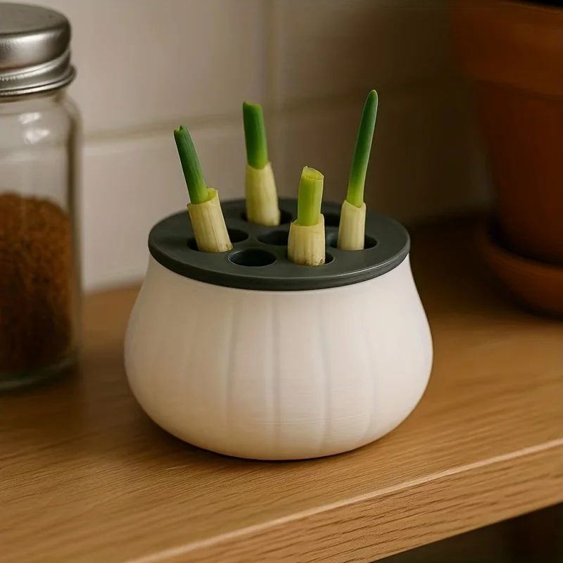 3D Printing Flowerpot Green Onion Pots for Plants Hydroponic Seeds Home Kitchen Hydroponics Growing System Garden Pots&planters