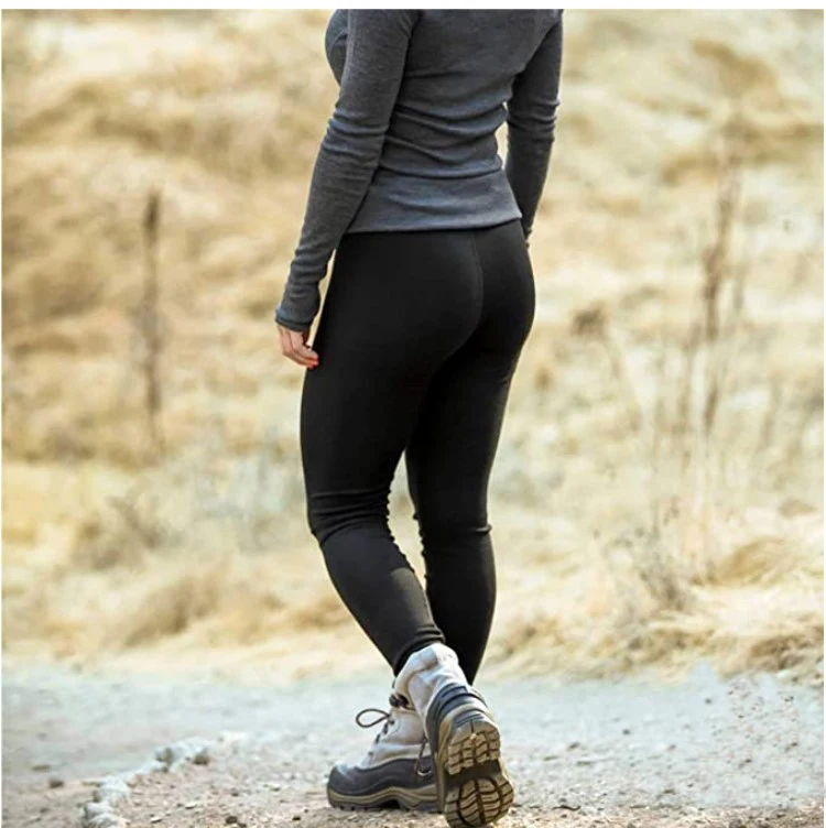 

Womens 100% Merino Wool Bottoms Base Layer 180GSM Thermal Pants Warm Merino Wool Leggings Underwear Breathable Soft