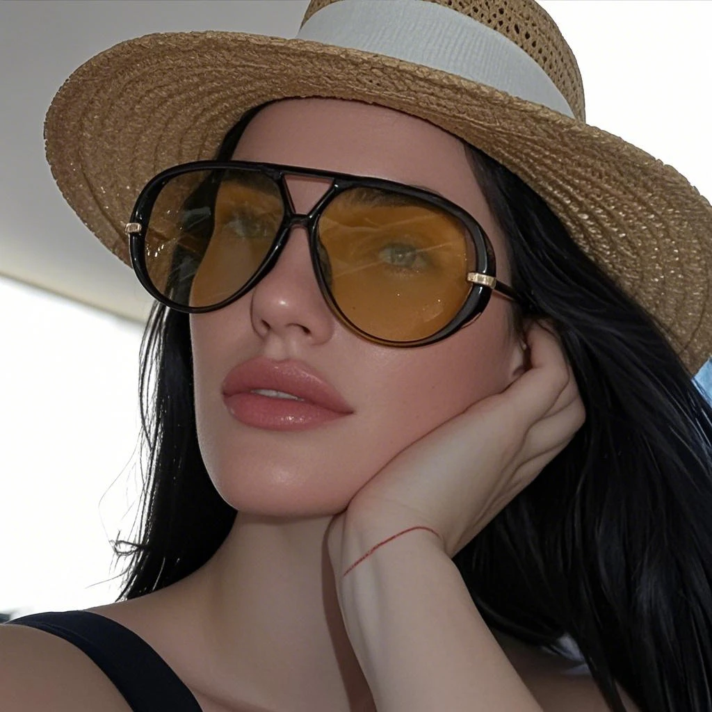 

2025 Unisex Fashion Large Frame Sunglasses Y2k Double Beam Toad Sunglasses Retro Senior Sense Street Shooting Sunglasses