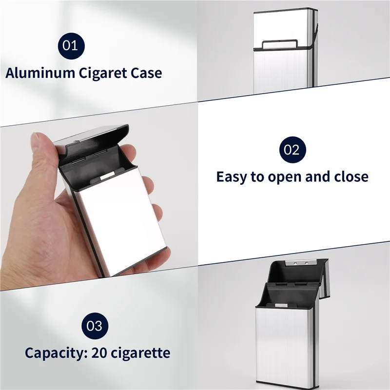 Aa63 quente novo ultra fino moda tubos personalidade criativa caixa de cigarro de metal fino caixa de presente feminino titular de cigarro