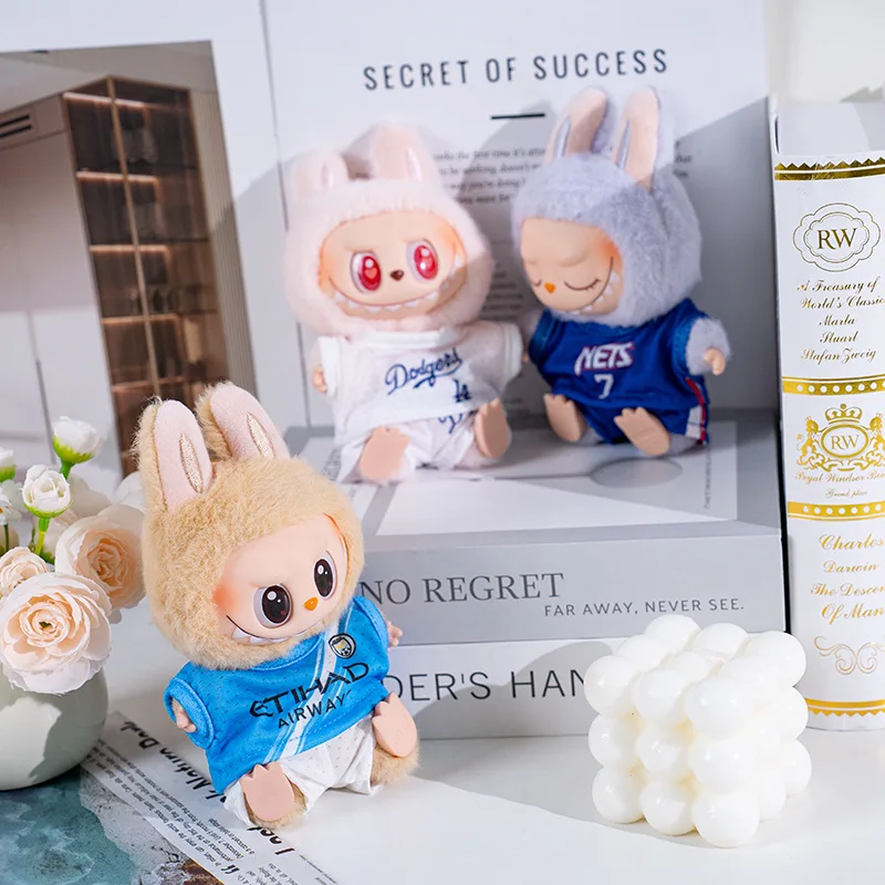 Neue Puppenkleidung für 17 cm Labubu-Kleidung, sitzende Party, Baseball-Kleidung, Kinderkleidung, DIY-Zubehör, Sport-Set, Geschenke