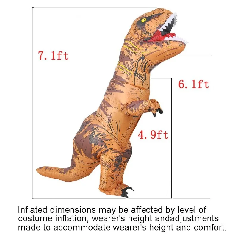 Halloween Tyrannosaurus Rex inflatable Costume Cartoon adult Inflatable dinosaur  Costume Halloween Outdoor Party Activities