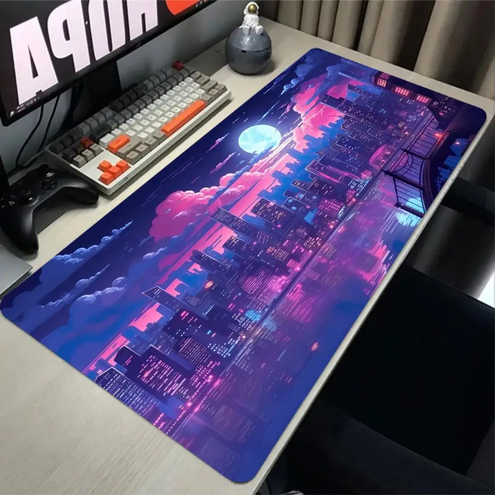 Sky night Mouse Pad Gaming Large Mousepad Anti-slip Rubber Anime Girl HD carpets Computer Gamer Desk Mat Large Gaming Mousepad