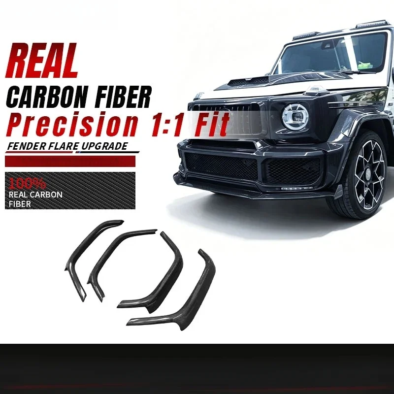 Multifunctional Dry Carbon Fiber B900 Style Front Wheel Arch Trim Fit W464 W463A Vehicle Exterior Body Modification Accessories