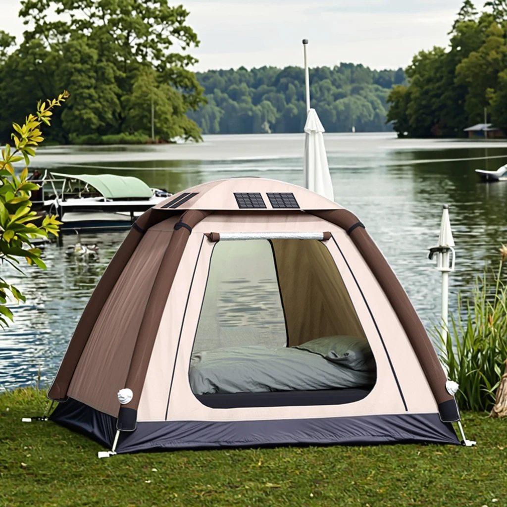 

YYHC-Customizable Fire Rabbit Air Tent Waterproof Oxford Cloth Solar Tent for Family Camping Powered by Solar Energy