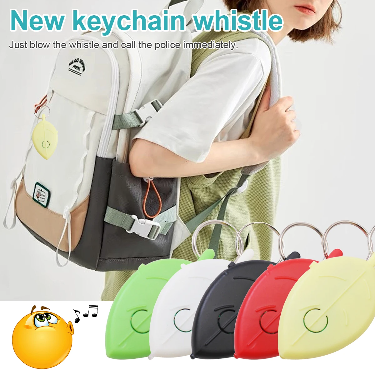 Whistle Key Finder Leaf Shape Keychain Alarm Remote Locator Flashing Beep Voice Control Anti-lost Equipment Pets Tracker