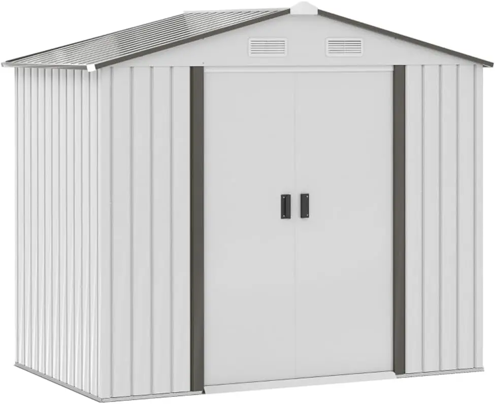 Garden Shed Outdoor Storage Shed Kit-Perfect to Store Patio Furniture Garden Tools Bike Accessories Beach Chairs Storage