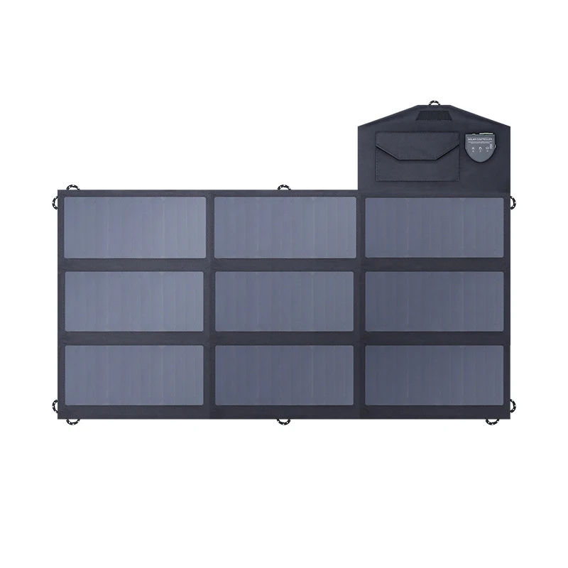 Factory direct sales of energy storage power supply matching solar folding bag outdoor multi-function 60W solar charger