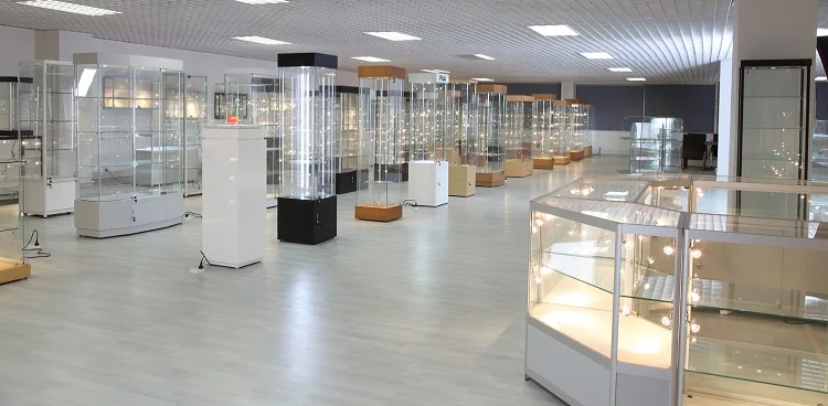 Custom.Factory Sale Mdf Metal Back Lockable Modern Jewelry Glass Display Modern Tempered Glass Cabinet With Led Glass Display Sh